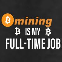 Bitcoin Mining Is My Full Time Job 7 Panel Mesh Trucker Snapback Hat