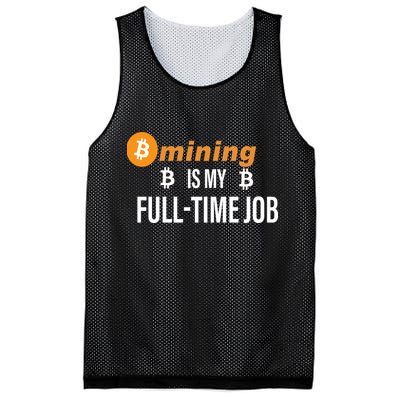 Bitcoin Mining Is My Full Time Job Mesh Reversible Basketball Jersey Tank