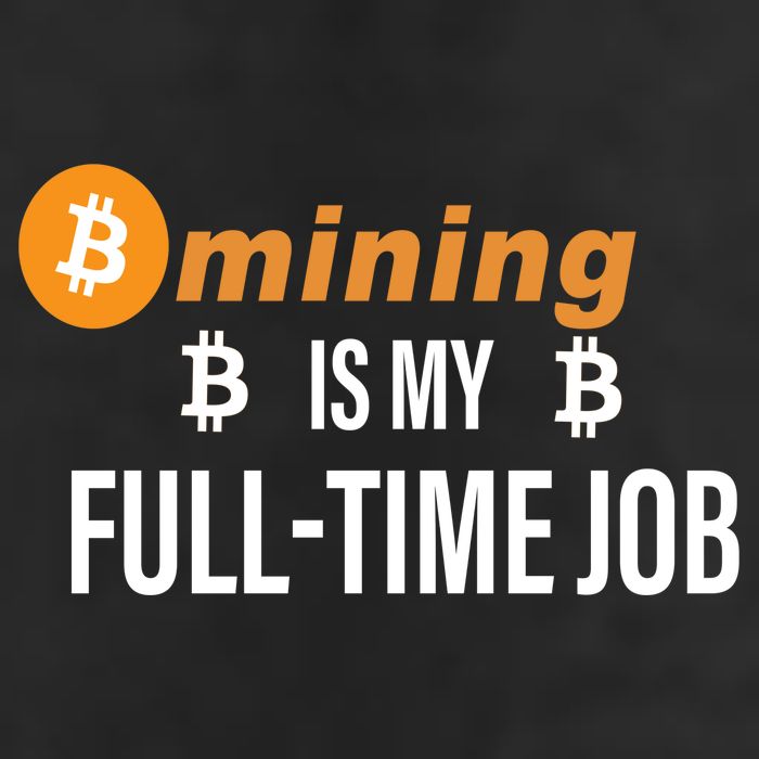 Bitcoin Mining Is My Full Time Job Microfiber Hand Towel