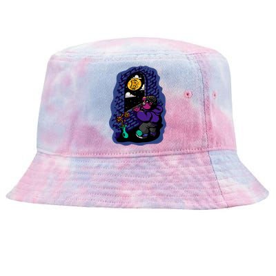 Bitcoin Moon Cartoon Tie-Dyed Bucket Hat