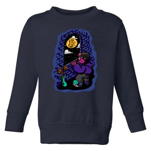 Bitcoin Moon Cartoon Toddler Sweatshirt