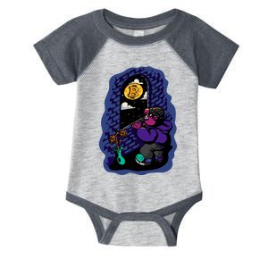 Bitcoin Moon Cartoon Infant Baby Jersey Bodysuit