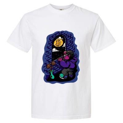 Bitcoin Moon Cartoon Garment-Dyed Heavyweight T-Shirt