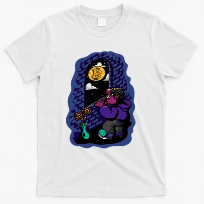 Bitcoin Moon Cartoon T-Shirt