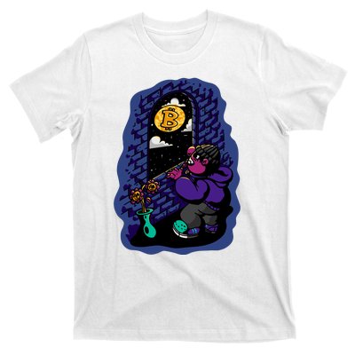 Bitcoin Moon Cartoon T-Shirt