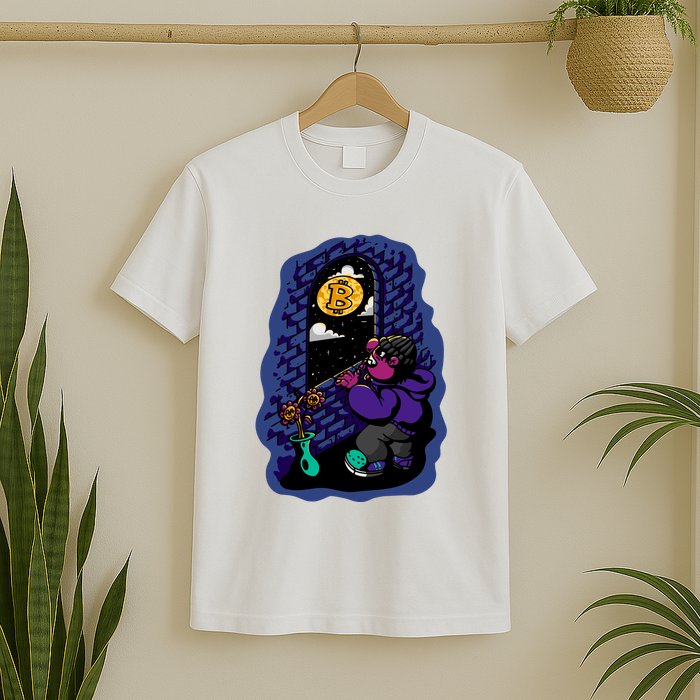 Bitcoin Moon Cartoon T-Shirt