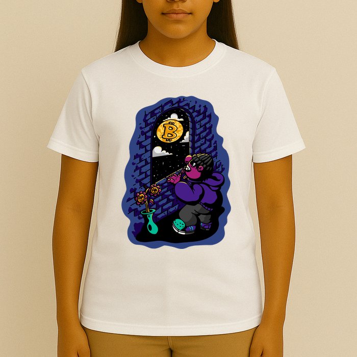 Bitcoin Moon Cartoon T-Shirt