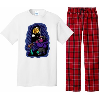 Bitcoin Moon Cartoon Pajama Set