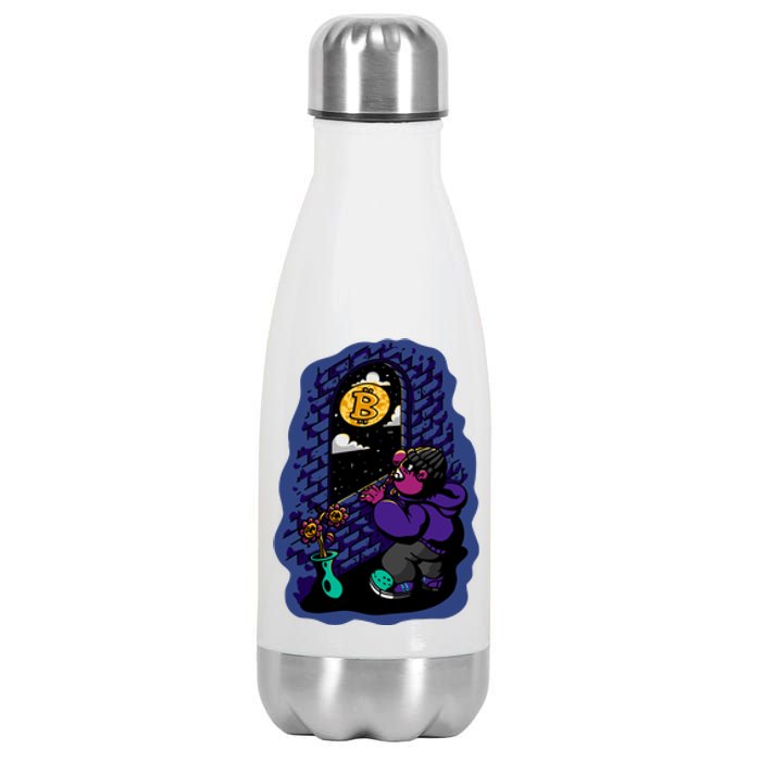 Bitcoin Moon Cartoon Stainless Steel Insulated Water Bottle