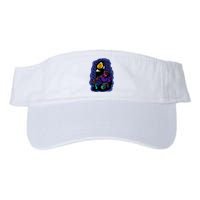 Bitcoin Moon Cartoon Valucap Bio-Washed Visor