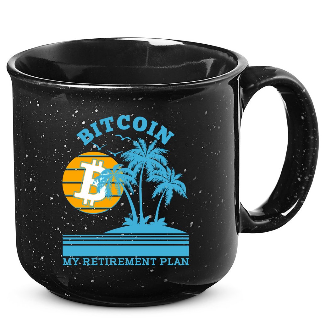 Bitcoin My Retirement Plan 15oz Campfire Ceramic Mug