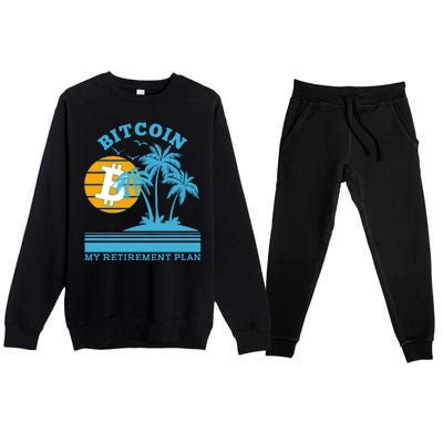 Bitcoin My Retirement Plan Premium Crewneck Sweatsuit Set