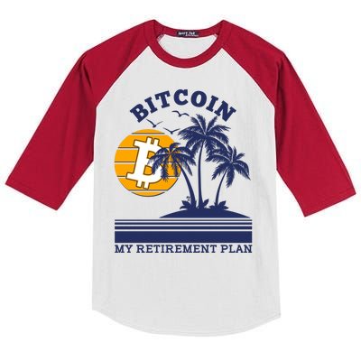 Bitcoin My Retirement Plan Kids Colorblock Raglan Jersey