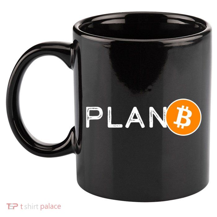 BitCoin PlanB 11oz C Handle Ceramic Mug