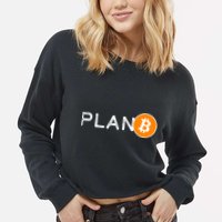 BitCoin PlanB Cropped Pullover Crew