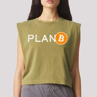 BitCoin PlanB Garment-Dyed Women's Muscle Tee