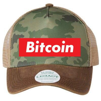 Bitcoin Red Box Logo Legacy Tie Dye Trucker Hat