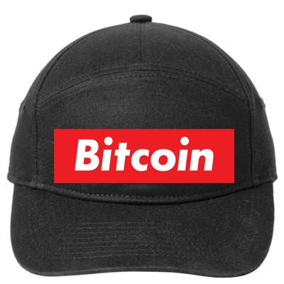 Bitcoin Red Box Logo 7-Panel Snapback Hat