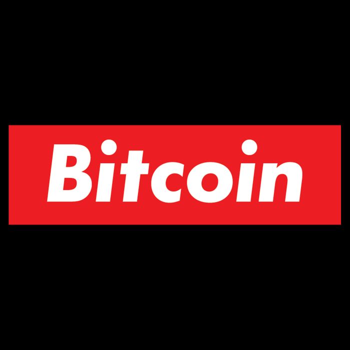 Bitcoin Red Box Logo Drawstring Bag