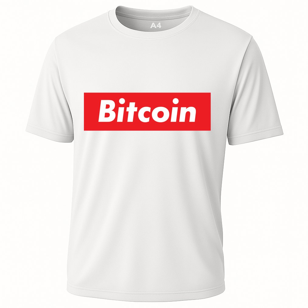 Bitcoin Red Box Logo Performance Shirt