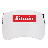 Bitcoin Red Box Logo Adult Drive Performance Visor