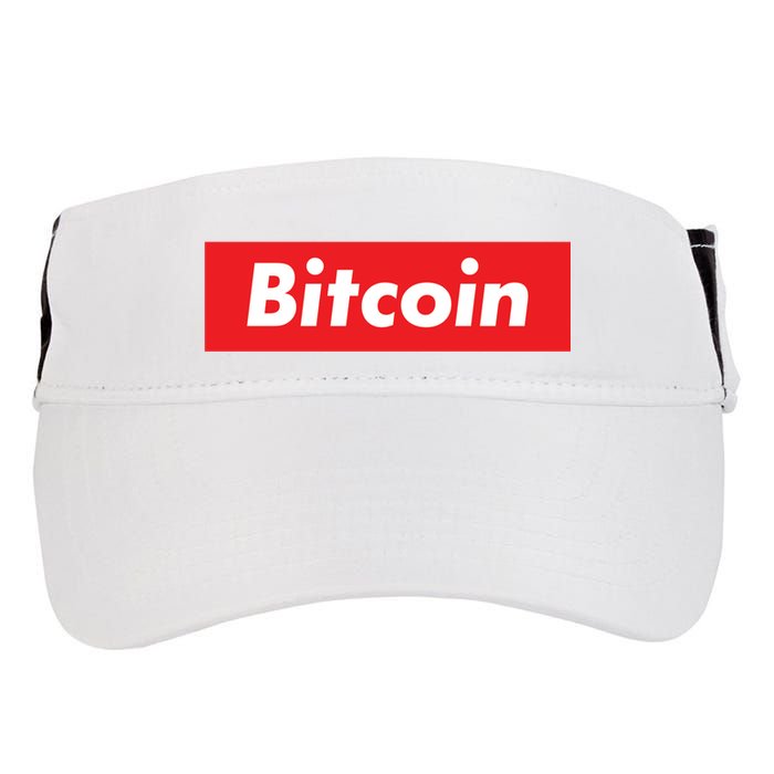 Bitcoin Red Box Logo Adult Drive Performance Visor