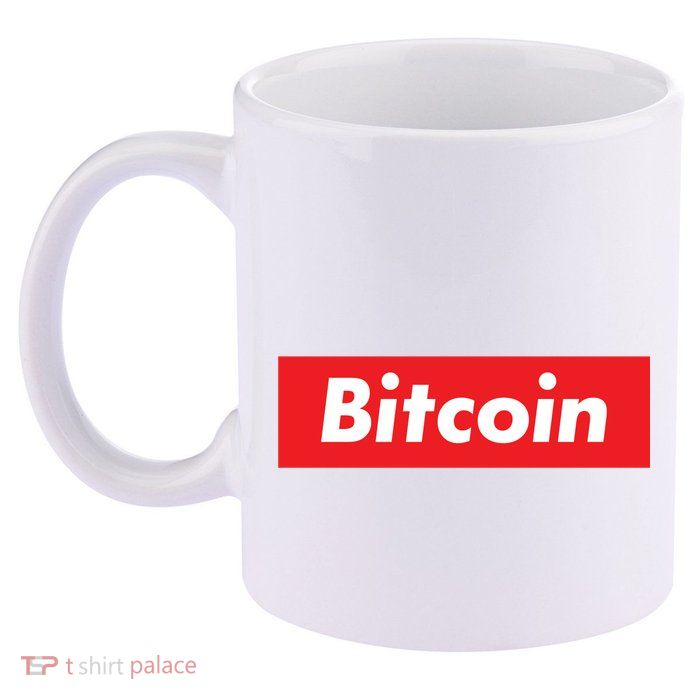 Bitcoin Red Box Logo 11oz C Handle Ceramic Mug