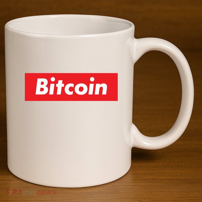 Bitcoin Red Box Logo 11oz C Handle Ceramic Mug