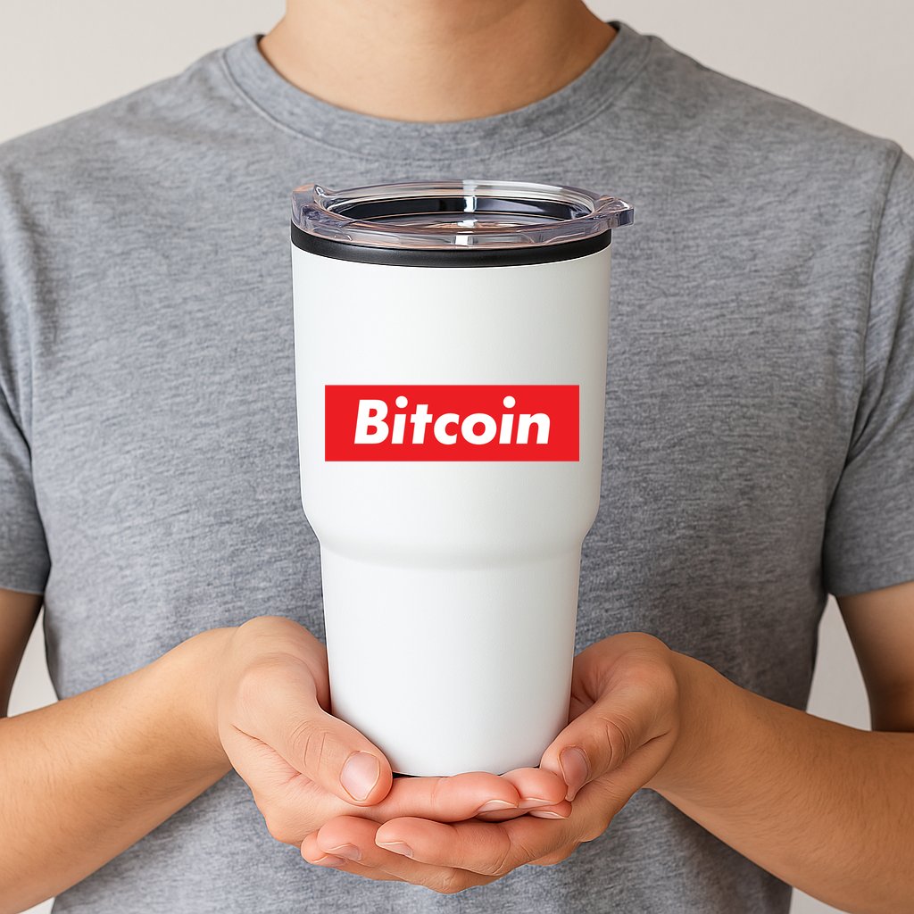 Bitcoin Red Box Logo Tumbler