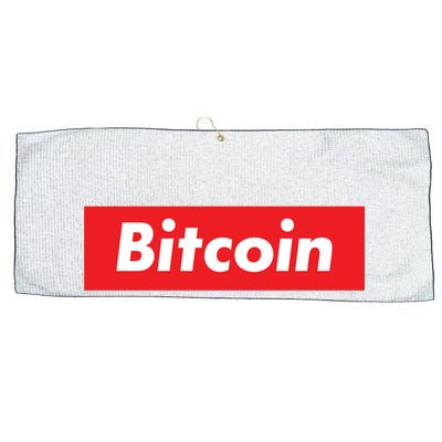 Bitcoin Red Box Logo Large Microfiber Waffle Golf Towel