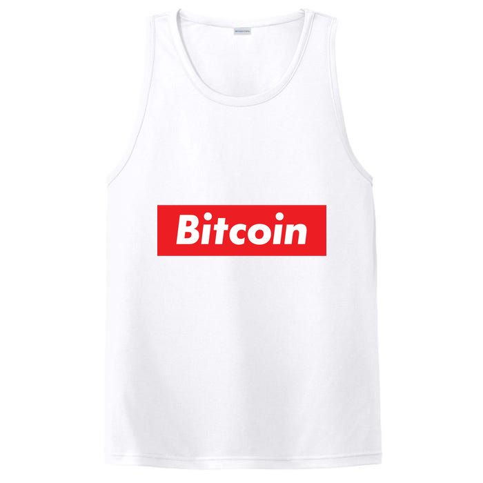 Bitcoin Red Box Logo PosiCharge Competitor Tank