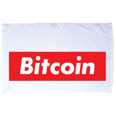 Bitcoin Red Box Logo Microfiber Hand Towel