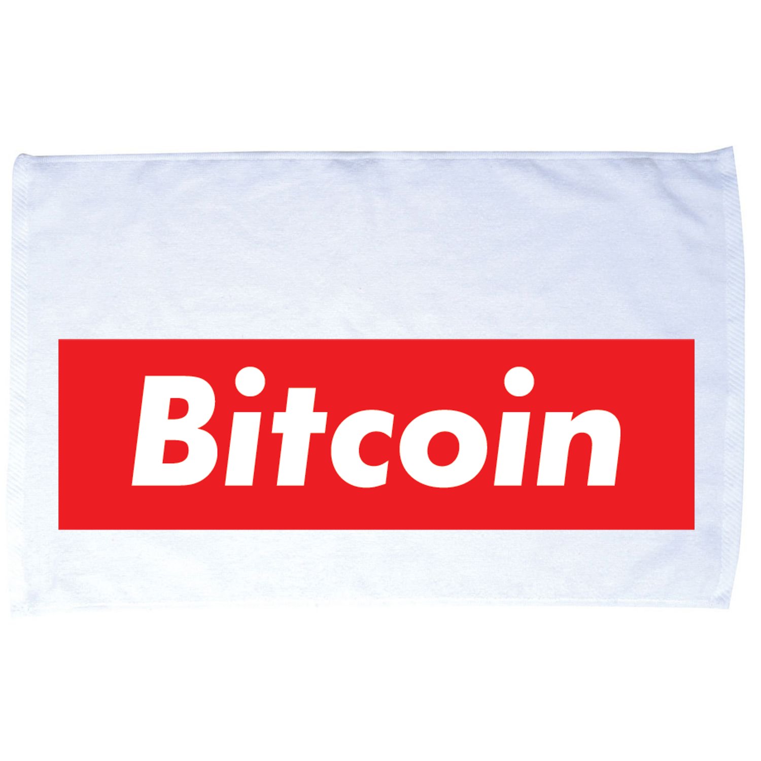 Bitcoin Red Box Logo Microfiber Hand Towel