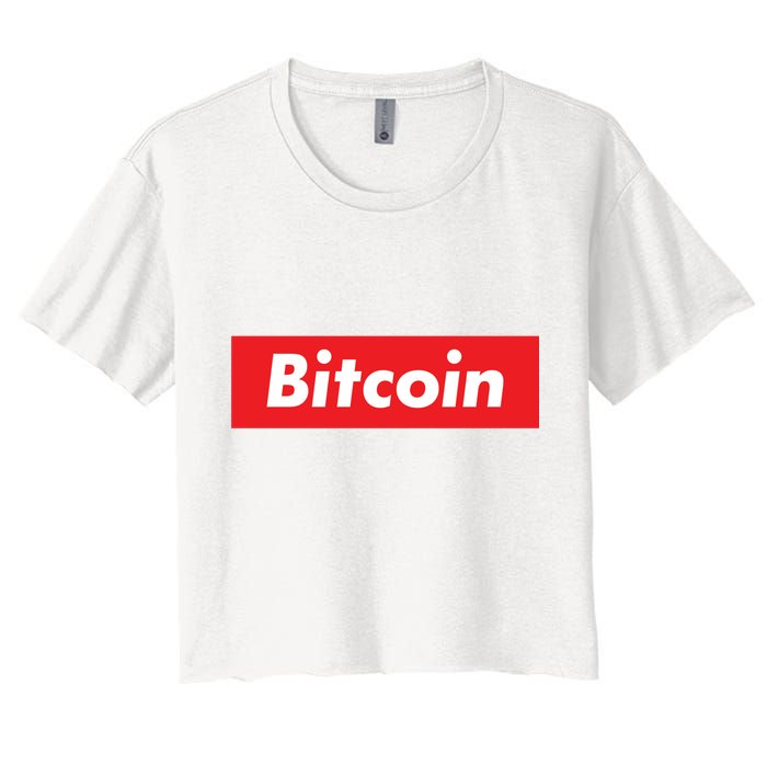 Bitcoin Red Box Logo Crop Top