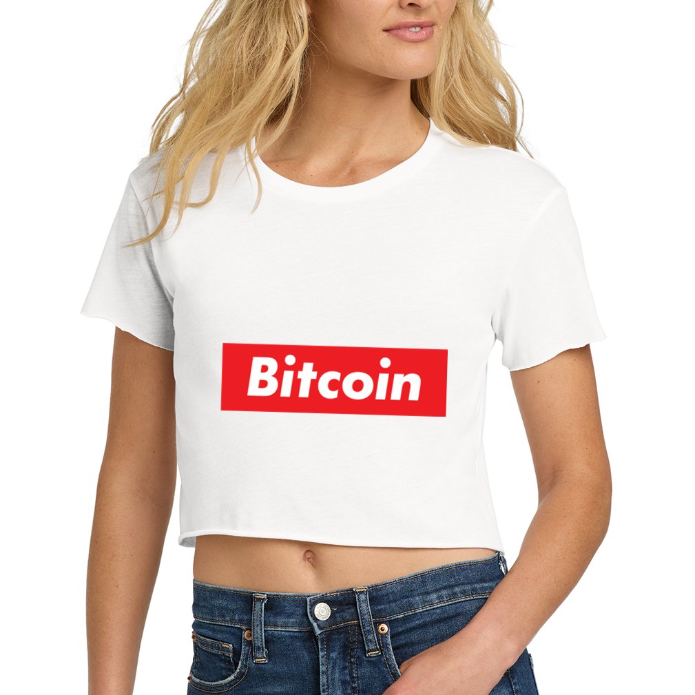 Bitcoin Red Box Logo Crop Top