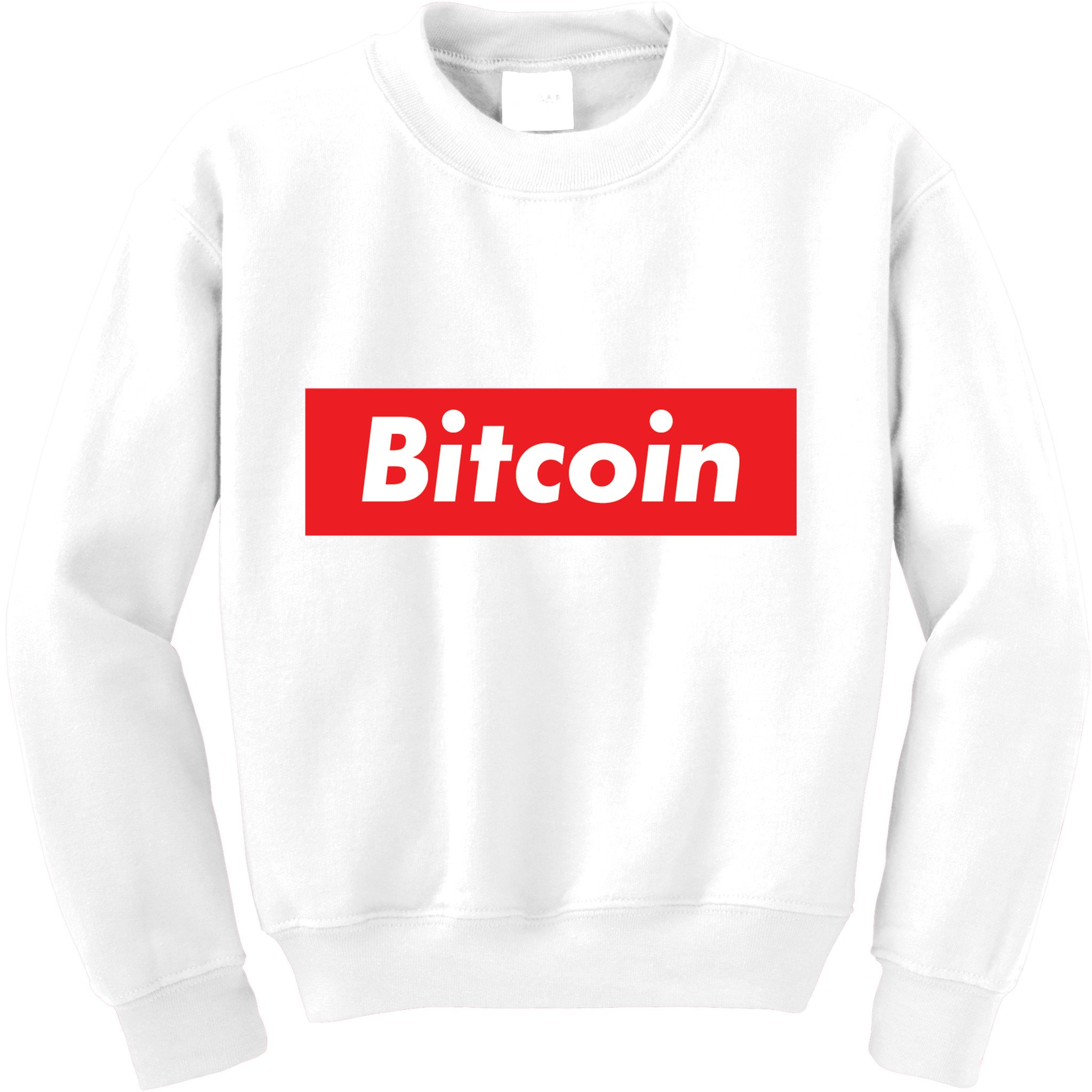 Bitcoin Red Box Logo Kids Sweatshirt