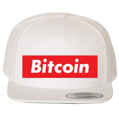 Bitcoin Red Box Logo Wool Snapback Cap
