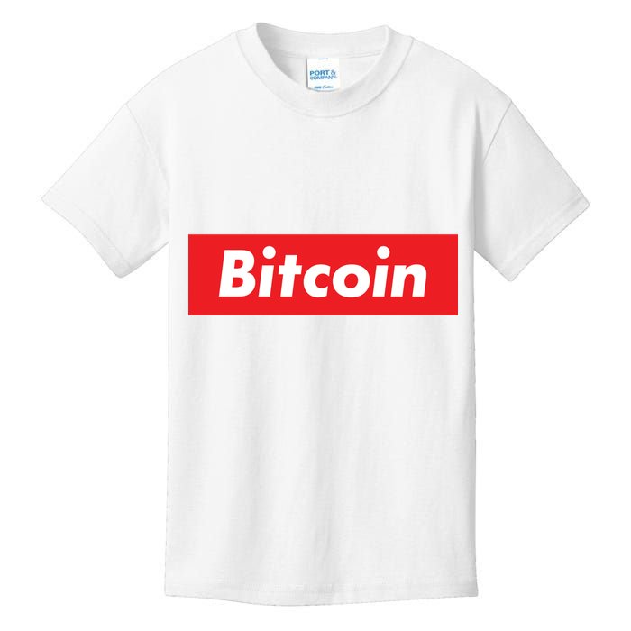 Bitcoin Red Box Logo Kids T-Shirt