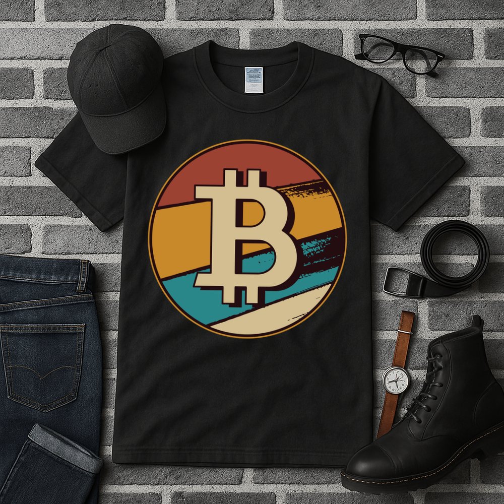 Bitcoin Retro Logo Tall T-Shirt