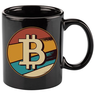 Bitcoin Retro Logo 11oz C Handle Ceramic Mug