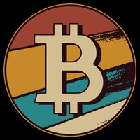 Bitcoin Retro Logo Drawstring Bag