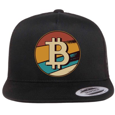 Bitcoin Retro Logo Flatbill Hat