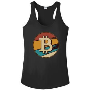 Bitcoin Retro Logo Ladies PosiCharge Competitor Racerback Tank