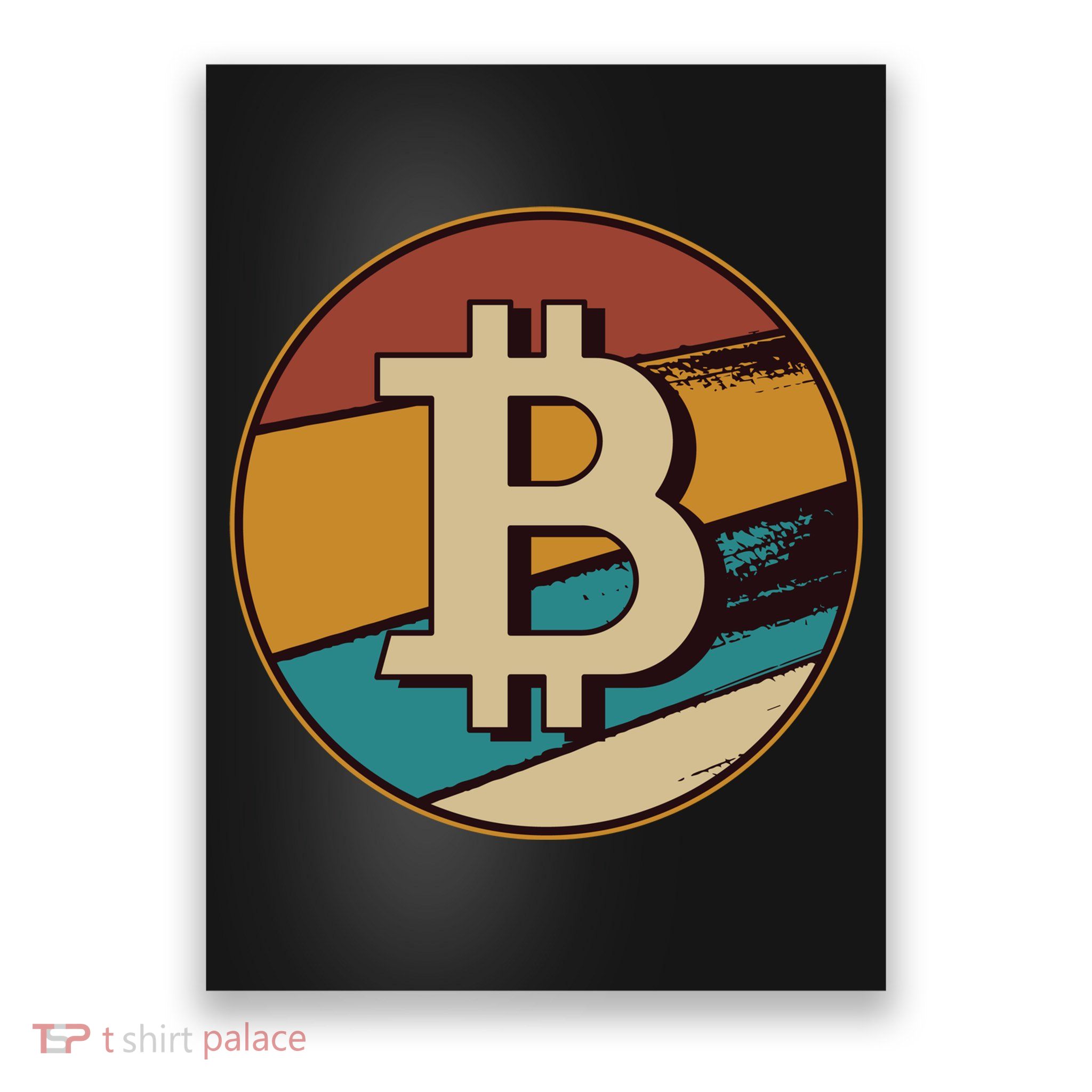 Bitcoin Retro Logo Poster