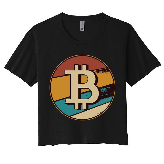 Bitcoin Retro Logo Crop Top