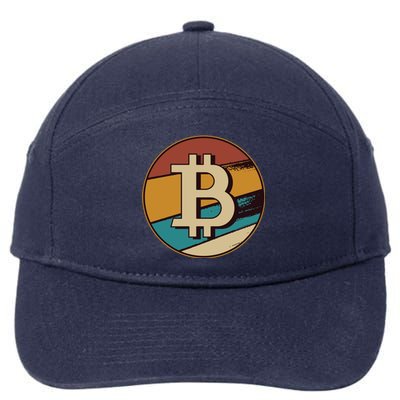 Bitcoin Retro Logo 7-Panel Snapback Hat