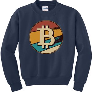 Bitcoin Retro Logo Kids Sweatshirt