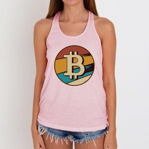 Bitcoin Retro Logo Women's Knotted Racerback Tank