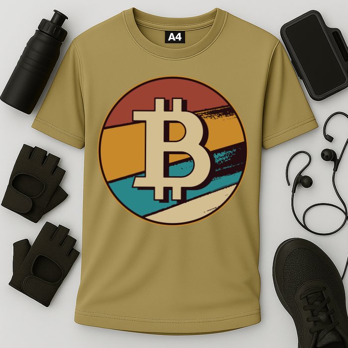 Bitcoin Retro Logo Performance Shirt