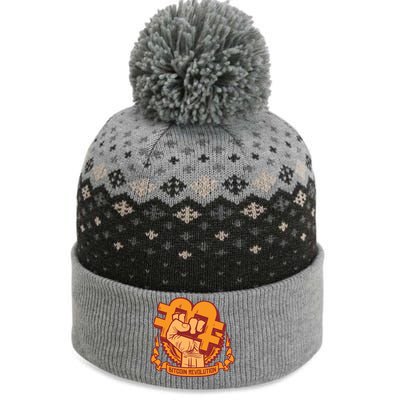 Bitcoin Revolution The Baniff Cuffed Pom Beanie